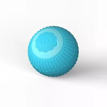 Cat and Dog Toy Self-Hi Relieving Stuffy Cat Teaser Intelligent Obstacle Avoidance Ball Automatic Cat Teasing Ball Cat Electric Pet Supplies Blue