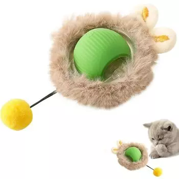 Cat Automatic Cat оснащен 3 автоматическими электрическими игровыми USB-игрушками Cat Stress Отсутствие игрушки для кошек Популярная игрушка, Мяч, Режимы, Вращение на 360°, Игрушка, Упражнение, зелёный