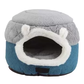 Cat Bed Cave Semi Cave Design All Seasons Comfortable Soft Warm Kitten Cave Bed for Cats Kittens S