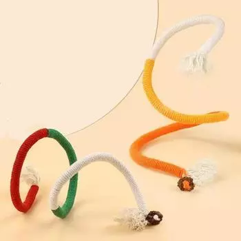 Cat biting rope toy self-hi to relieve boredom molar stick gall fruit biting rope teasing cat stick wear-resistant cat new toy