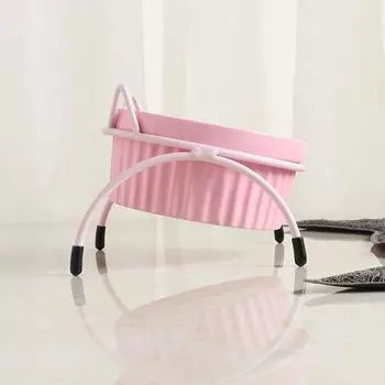 Cat Bowl Cat Ceramic Bowl Water Bowl with Bowl Rack Wrought Iron Rack Cat Bowl