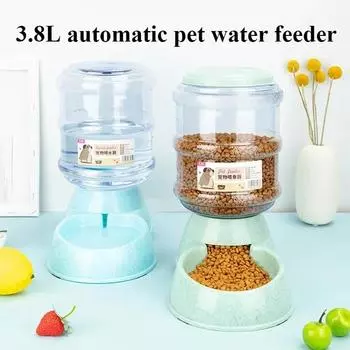 Cat bowl dog bowl pet automatic feeder water dispenser large capacity wholesale wheat straw dog food basin dog drinking basin розовый