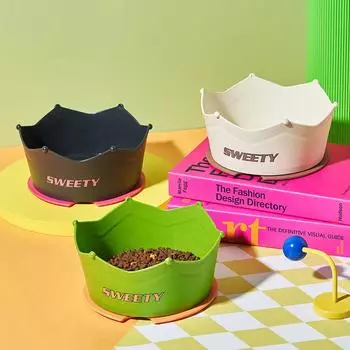 Cat Bowl Non-slip and Anti-tip A Bowl Twice Use The Slow Food Bowl To Lick The Plate Large Capacity Dog Bowl Cat Food Bowl 18.8*15.5cm