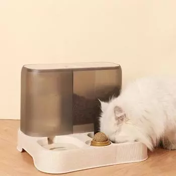 Миска для кошек, двойная миска для маленьких собак, автоматическая кормушка, миска для собак, автоматическая миска для поения домашних животных, комбинированная миска для корма для собак зелёный