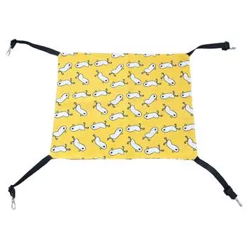 Кошачья клетка подвесная кровать-качели двухсторонняя регулируемая высота льняная ткань гамак для кошек кровать для домашних животных M