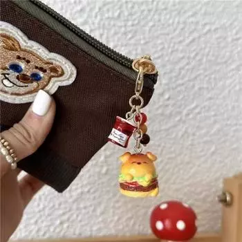 Cat Cartoon Key Chains Cake Bag Pendant Lovely Bear Keychain Small Gifts style 1