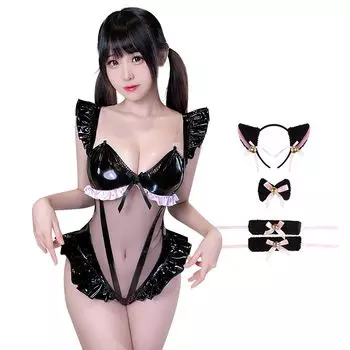 Cat Cat Sexy Sexy Halloween Set [Ahegao] Косплей, Сексуальный, Эротический, Косплей, Moe, Уши, Эмаль, Нижнее белье, Экстрим, Женский, Трико, Милый, Эротический,