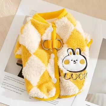 Cat clothes winter thickened warm puppy kitten two feet cotton coat puppy dog into cat blue cat pet clothing M (recommended weight 5-4 kg)