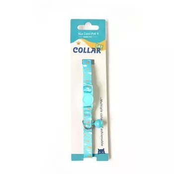 Cat Collar Cat Chain Dog Collar Bell Ins Design Anti-Suffocation Comfortable Safety Buckle Pet Supplies 15-30cm adjustment range Blue Rainforest