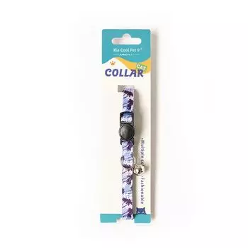 Cat Collar Cat Chain Dog Collar Collar Bell Ins Design Anti-Suffocation Plaid Safety Buckle Pet Supplies Default value Night Beach