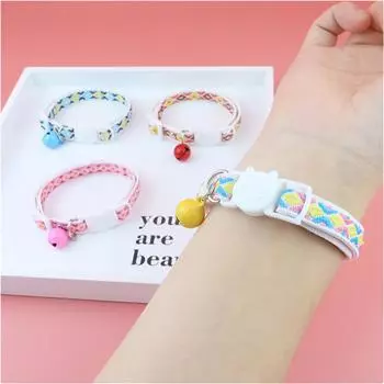 Cat Collar Pet Supplies Anti-choking Ethnic Jacquard Safety Necklace Adjustable Cat Collar With Bells