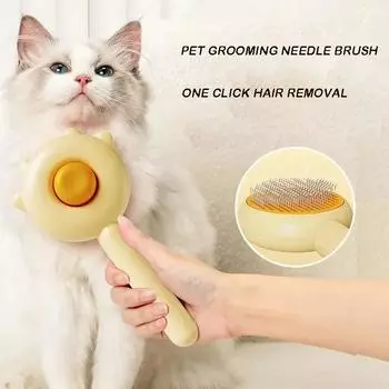 Cat Combs Pet Grooming Needle Brush Magic Massage Comb Pets General Supplies For Cat Dog Cleaning Care золотистый