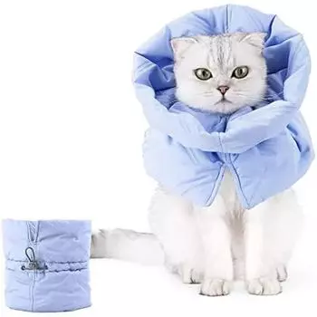 Cat Cone,Adjustable Cat Cone Collar Soft,Cat Recovery Collar, Stop Licking for Small Large Cats- Easy for Cats to Eat and Drink S