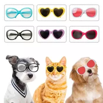 Cat Cool Sunglasses Pet Dog Heart Glasses Products Puppy Photos Tools Decorations Animals Lovely Eye-wear Accessories