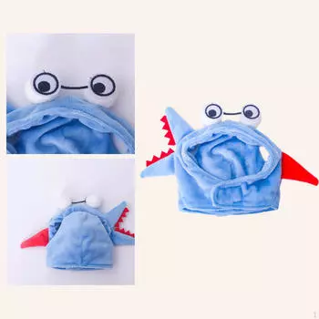 Cat Costume Hat Party Cosplay Cap Headdress Soft Dog Small Pet Headwear Winter Holiday синий