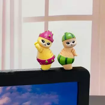 Cat Dashboard Decorations 4pcs Cat Figurines Wearing Fruit Suit Set Car Dashboard Funny Cute Car Interior Decor Accessories For CHINA