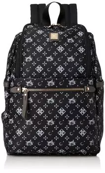 Cat Dayan Backpack Lightweight Water Repellent Compact Light Large Capacity Dayan Cat Goods Bag Round Backpack Black Top 27 x 34 x [Wachifield]