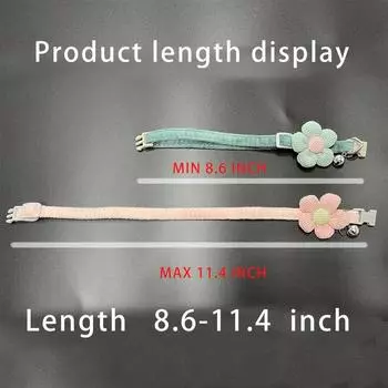 Cat Dog Collar Flower Cat and Dog Pet Collar Bell Small and Medium-sized Cat and Dog Cat Collar Cute Kitten Accessories Kitten зелёный