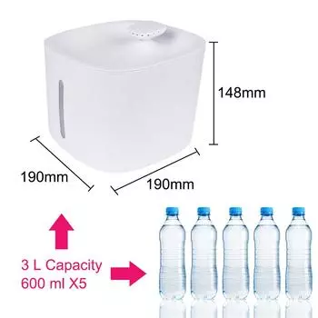 Cat Dog Drinking Bowl Mute USB 3L Automatic Water Fountain Pet Smart Drinking Feeder Cat Water Dispenser