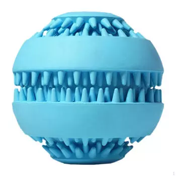 Игрушечный мяч для кошек и собак IQ, раздача еды для щенков домашних собак, резиновая игрушка для жевания, лакомство blue small