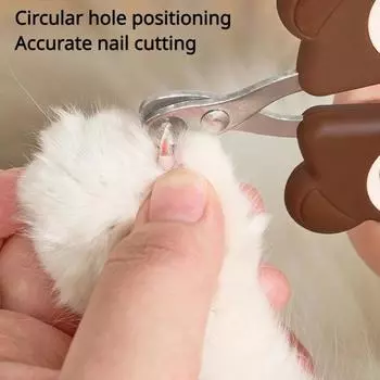 Cat Dog Nail Clippers Circular Hole Positioning Scissors Novice Professional Nail Cutting Tools Pet Kitten Cleaning Supplies