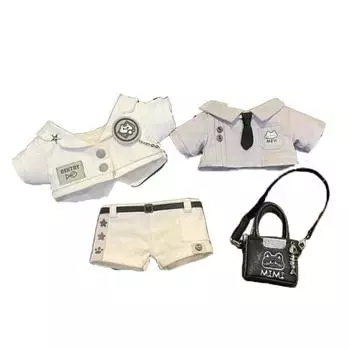 Cat Ear Cotton Doll Clothes Hoodie No Attribute Doll Clothes Plush Doll Clothes Doll Accessories white-no hat