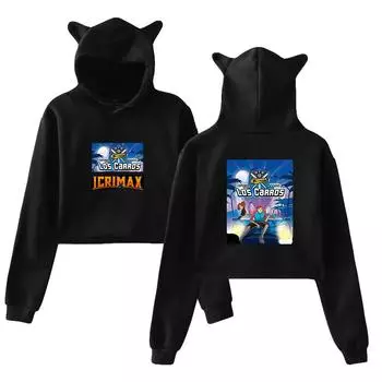 Cat Ear Hoodies Sweatshirt Icrimax for Women Sexy Pink Color Fashion Autumn Streetwear Cool Clothes XS белый