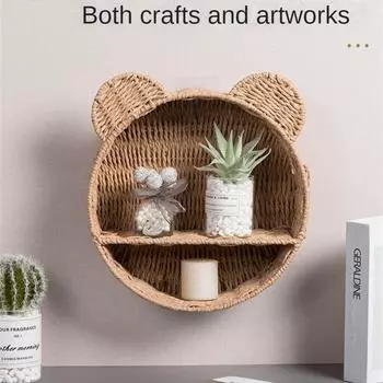Cat Ears Rattan Basket High Quality Pure Hand-woven Large Capacity Strong Durable Food Grade Multi-functional Decoration Basket