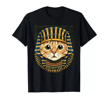 Cat Egyptian Pharaoh Historian Archaeologist T-shirt чёрный