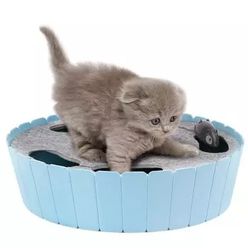 Cat Electric Pawaboo Cat Электрическая игрушка для электрических захватов Игра с игрой Оставаясь Контрмеры против облегчения Отсутствие облегчения для домашних животных небесно-голубой