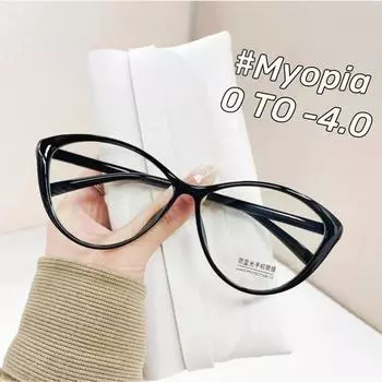 Очки для близорукости «кошачий глаз», анти-синий свет, новые модные винтажные градиентные очки для близорукости, уникальные женские очки высокой четкости 0
