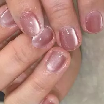 Cat Eye Press on Nails Glitter Square Acrylic Fake Nails Reusable Stick on Nails for DIY Nail Art Manicure Decorations