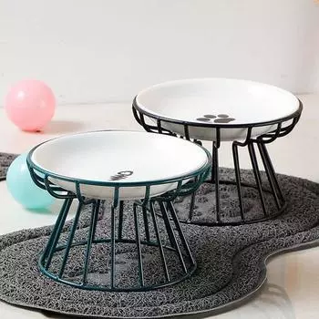 Cat Feeder Drinker Snack Canned Plate For Dog Cat Elevated Water Feeder Container Pet Supplies Cat Food Bowl Pet Feeder Bowl