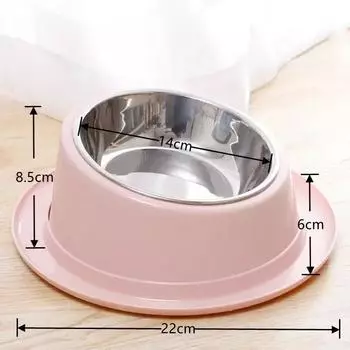Cat Feeder Slope Anti-Ant Food Bowl For Cat Pet Accessories Dog Bowl Quality Stainless Steel Container For Cats Pet Supplies синий