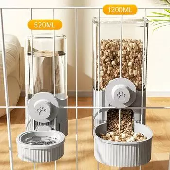 Cat Food Dispenser Suspended Drinking Fountain Automatic Cat Feeder Dry Food Suspended Drinking Fountain Cat Food Feeder
