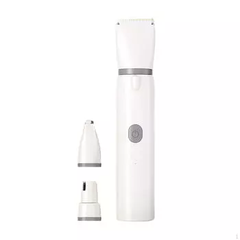 Cat Grooming Kits Dog Hair Trimmer Pet Tools Rechargeable Quiet Grinder Paw for белый