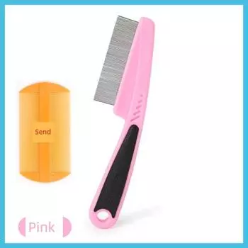 Cat Hair Comb Cat Flea Comb Dog Small Noodle Comb Pet Hair Removal Brush Floating Insect Eggs Needle Comb Lice Comb Pink flea comb