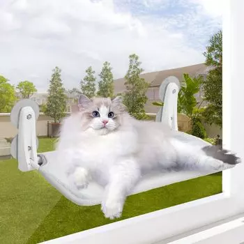 Cat Hammock Suction Cup Adhesive Window Cat Bed Foldable Washable Comfortable Resting Spot Space Saving Design Increase Your Enjoyment Beautiful