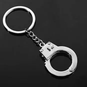 [Cat Handcuffs Toys] Kitten Arrest Toys Pet Supplies Cat Hand Buckle Props Cat Accessories Dress up [Serious Silver] single handcuffs
