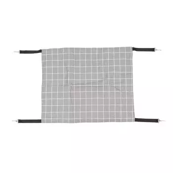 Cat Hanging Hammock Pet Hammock with Straps and Metal Hooks Hanging Bed for Cats Gray Plaid XL 57x47