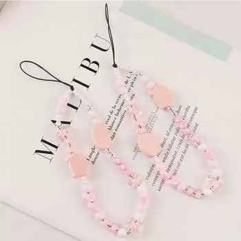 Cat Head Phone Lanyard Phone Chain Hand Strap Wrist Hand Lanyard Mobile Phone Straps Hanging Rope B