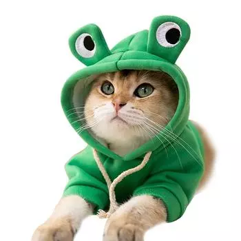 Cat Hoodies Stylish Cute Animal Autumn Winter Warm Cat Adorable Costume for Cats Kittens Puppies M (8.8-12.1lb)