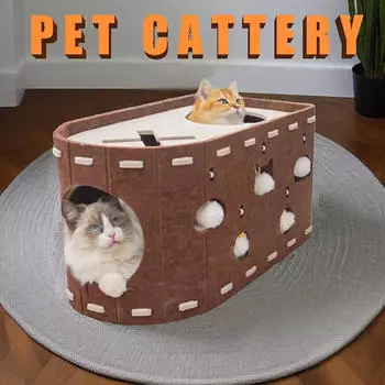 Cat House Cave Pet Toy Аксессуар Предотвращает повреждение мебели Износостойкая царапающая подкладка для коричневый