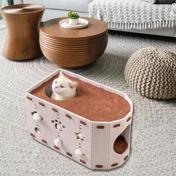 Cat House Tunnel Pet Supplies Toy Scratch Resistant Furniture Protector Breathable Bed