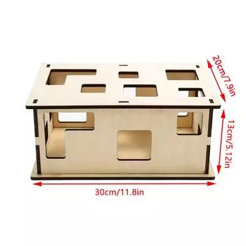 Cat House Wooden House With Scratching Board Cardboard Durable Cat Scratcher Cat Scratching Lounge Cat Bed