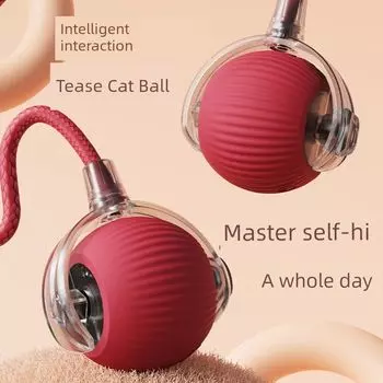 Cat Intelligent Electric Toy Self-Hi Relieving Stuffy Handy Gadget Consumption Physical Hanging Cat Teaser Molar Pet Supplies Tease Cat Ball