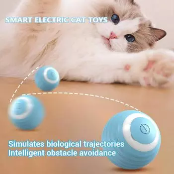 Интерактивный мяч для кошек Умная игрушка для кошек и собак Электронная интерактивная игрушка для кошек Автоматические катящиеся мячи для помещений Аксессуары для игр для кошек 4.2cm