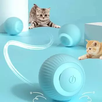 Интерактивный мяч для кошек, умные игрушки для кошек, электронная интерактивная игрушка для собак, автоматический катящийся волшебный мяч для кошек, игровые аксессуары для кошек