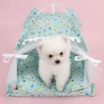 Cat Kennel Four-season Pet Kennel Summer Cool Mat Kennel Pet Tent L50*50CM