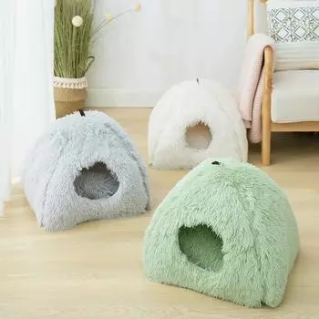 Cat Litter Plush Litter Winter Warm Closed Cat Bed Pet Litter Deep Sleep Dog House Kennel